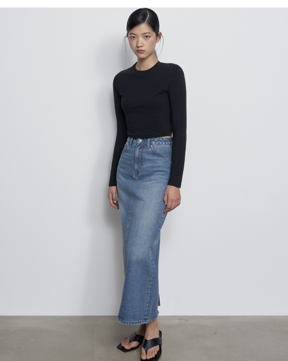 スカート musinsastandardwoman Women's Denim Maxi Skirt Medium Indigo 202408141024239419083069766bc0