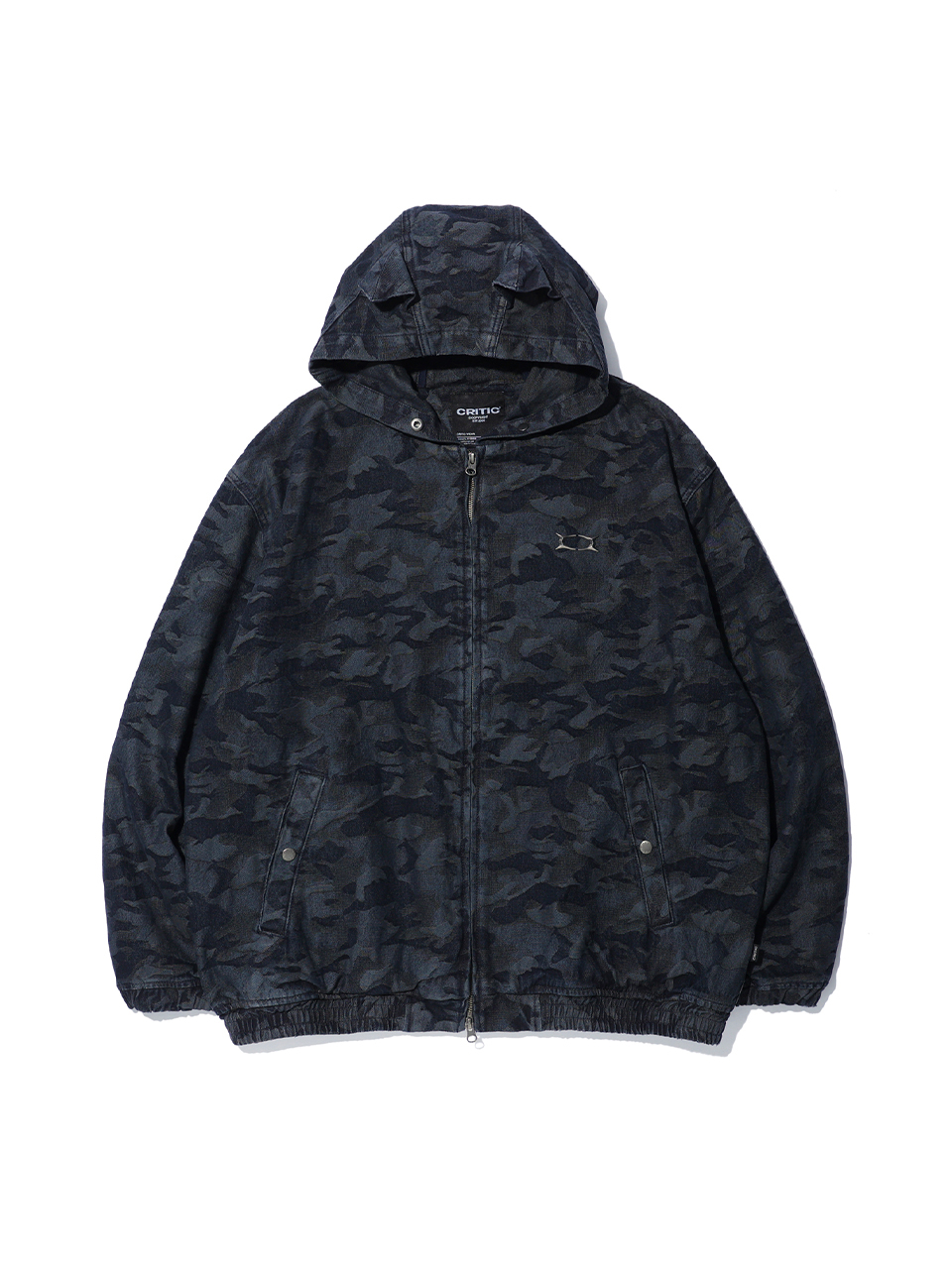 크리틱(CRITIC) DEVIL EARS CAMO WASHING SET UP DENIM HOODY