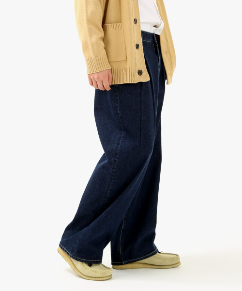 WASHED FIRENZE DARK INDIGO TWO TUCK COMFORT WIDE