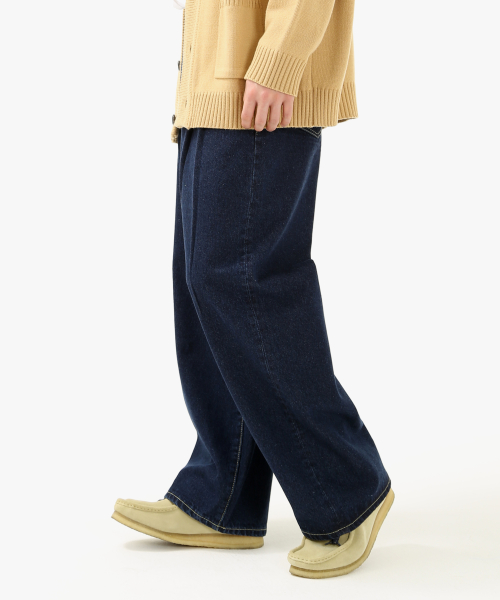 WASHED FIRENZE DARK INDIGO TWO TUCK COMFORT WIDE