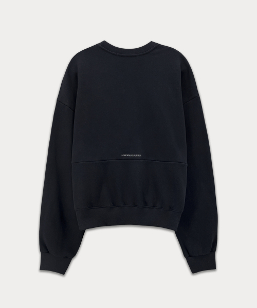Check wave logo sweatshirt - Navy
