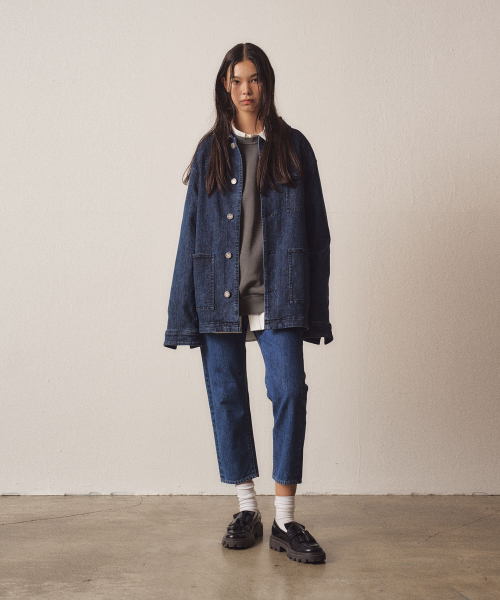 W Out Pocket Denim Indigo Jacket