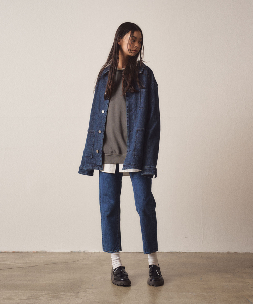 W Out Pocket Denim Indigo Jacket