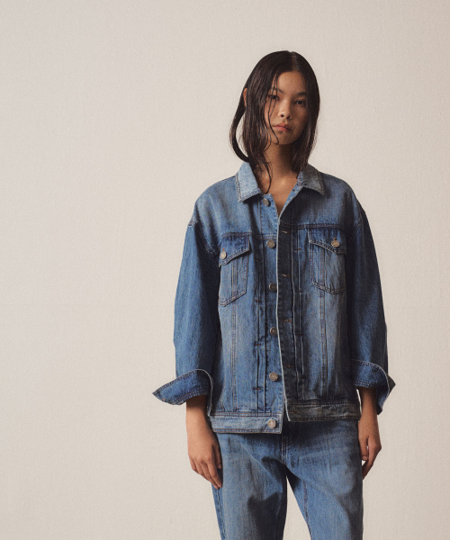W Blue Washed Denim Jacket