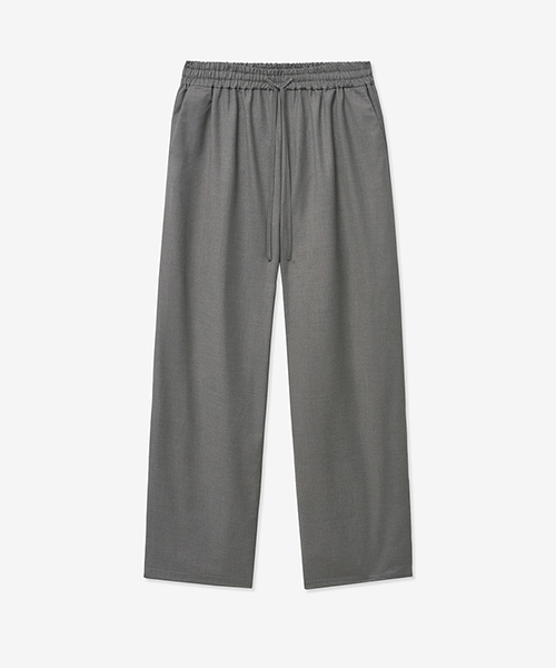 [ALL-SEASON] BANDING LOOSE WIDE SLACKS_LIGHT GRAY