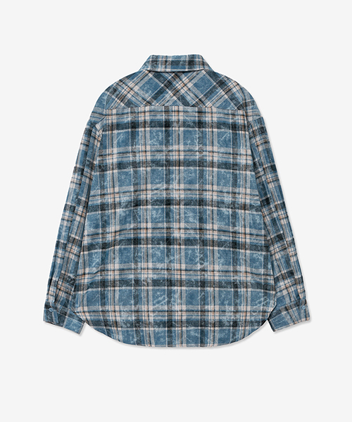 VINTAGE TARTAN CHECK POCKET SHIRT_BLUE
