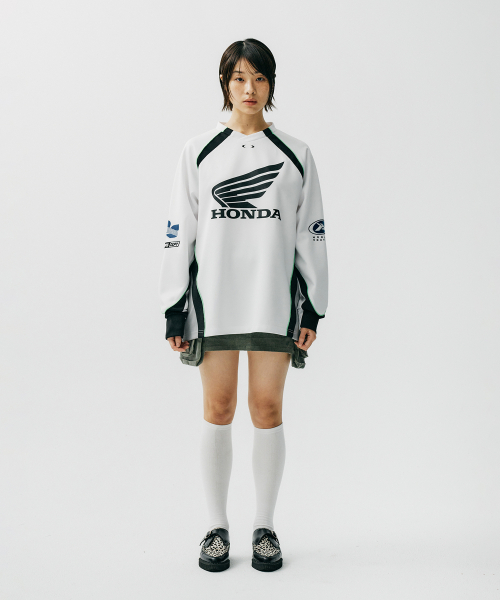 Motorcycle Raglan Jersey White