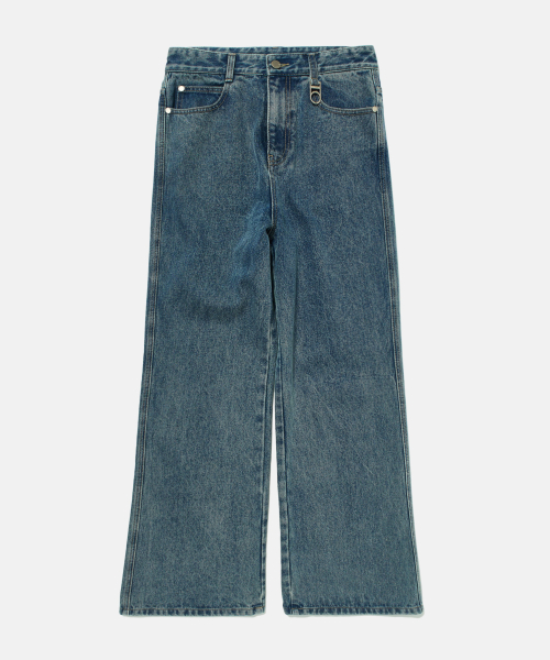 Soft-Flared Denim Pants (BLUE)