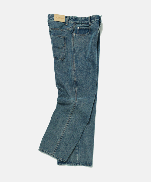 Soft-Flared Denim Pants (BLUE)