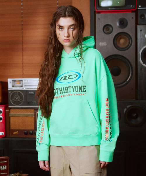Multi Circle Pigment Hoodie (MINT GREEN)