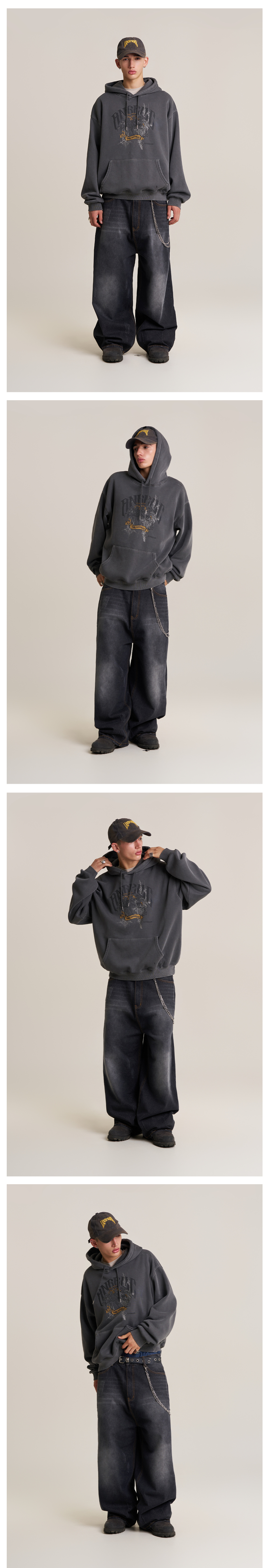 パーカー・フーディ SUPERSUB Angelic Pigment Hoodie Charcoal G MUSINSA | SUPERSUB Angelic Pigment Hoodie - Charcoal