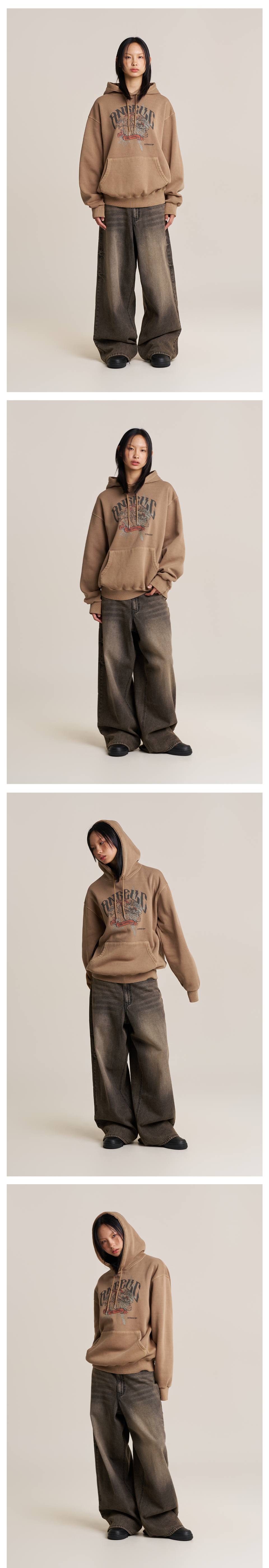 パーカー・フーディ SUPERSUB Angelic Pigment Hoodie Charcoal G MUSINSA | SUPERSUB Angelic Pigment Hoodie - Charcoal