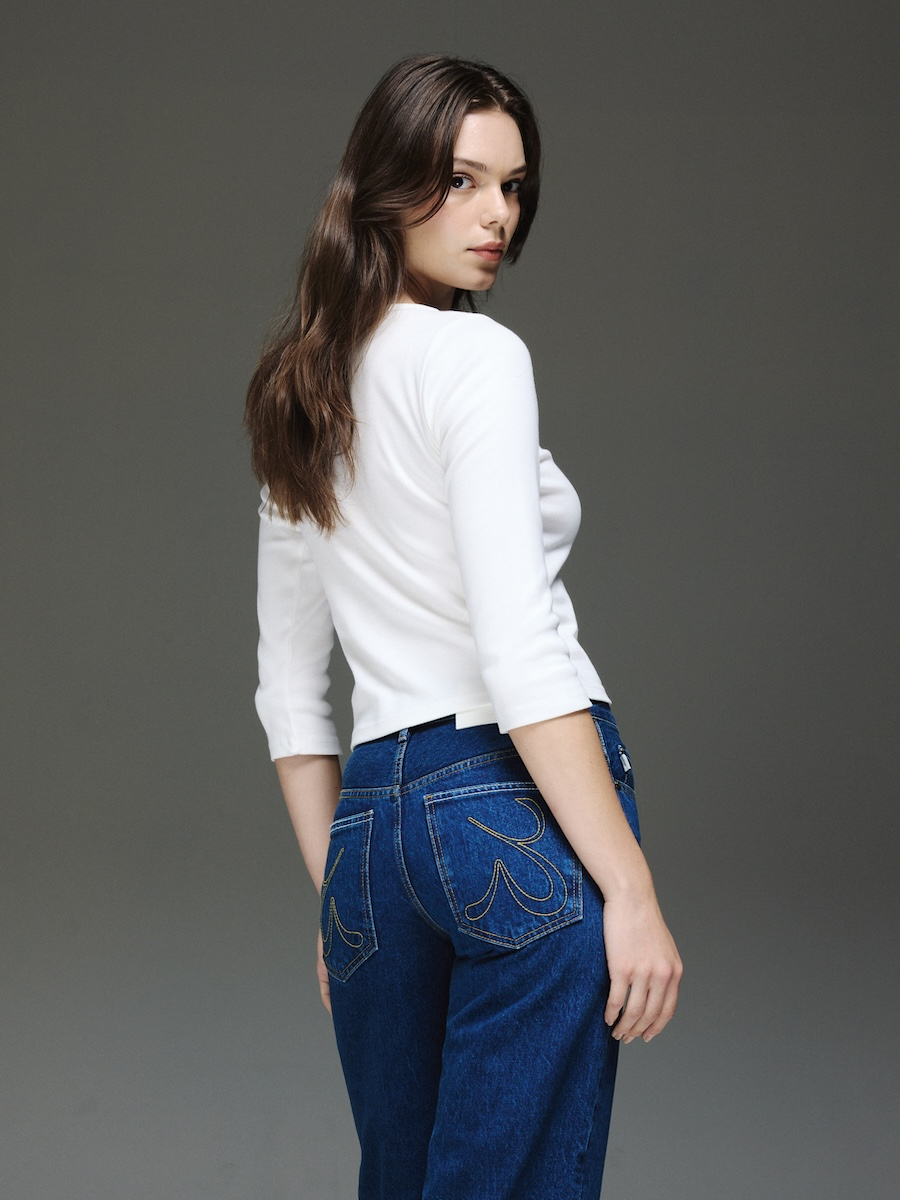 MUSINSA | GLOWNY THE HANNAH JEANS (MID BLUE)