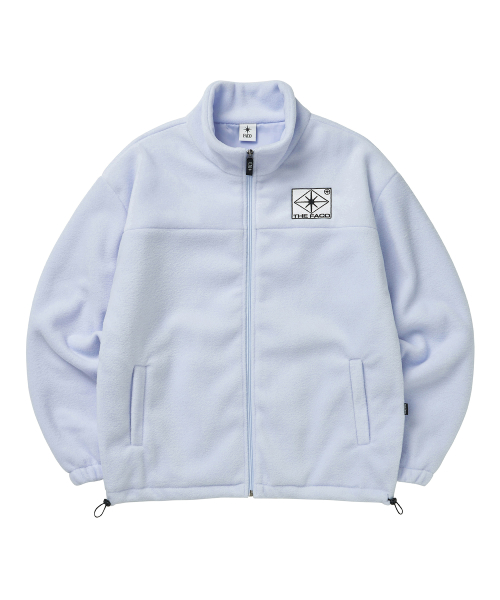 LOZENGE LOGO FLEECE ZIPUP POWDER BLUE