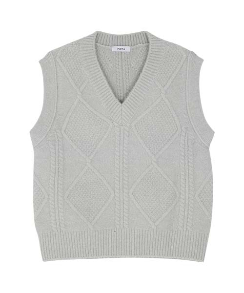 Вязаный жилет из альпаки Gray