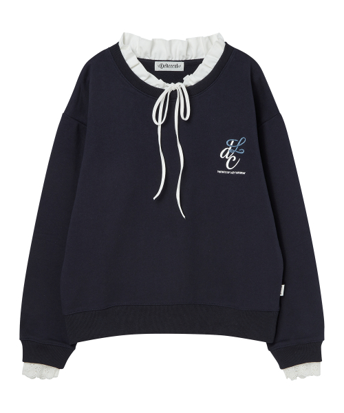 Свитшот с рюшами [NAVY]