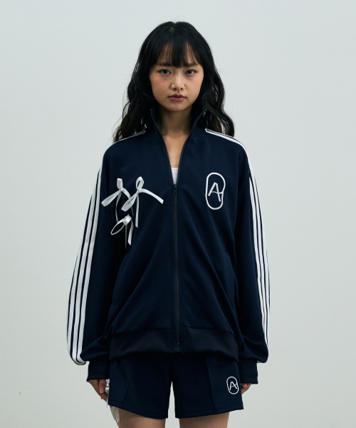 A RIBBON TRACK TOP / NAVY