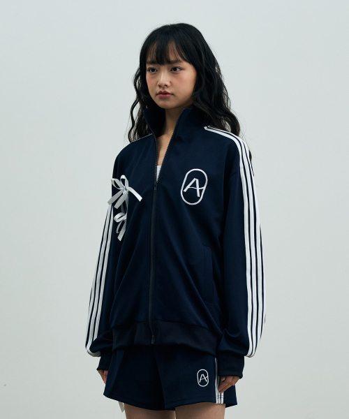 A RIBBON TRACK TOP / NAVY