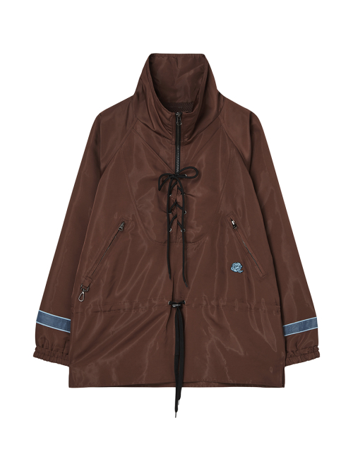 LACE UP ANORAK куртка BROWN