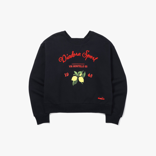 Женский кроп-свитшот Lemon Graphic Navy