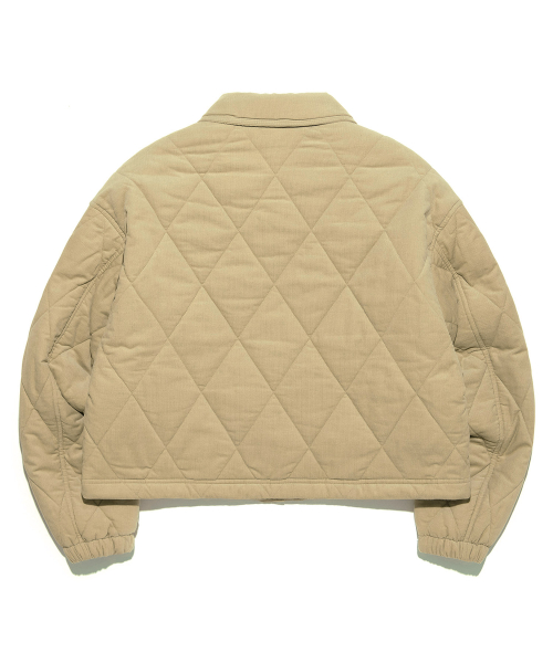 Женская стеганая кроп-куртка Beige