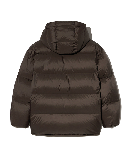 Облачный пуховик с поясной стяжкой Dark Brown