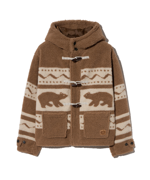 Короткое дафлкот-пальто Cowichan Boa Brown