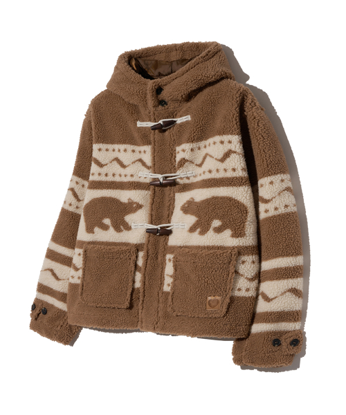Короткое дафлкот-пальто Cowichan Boa Brown