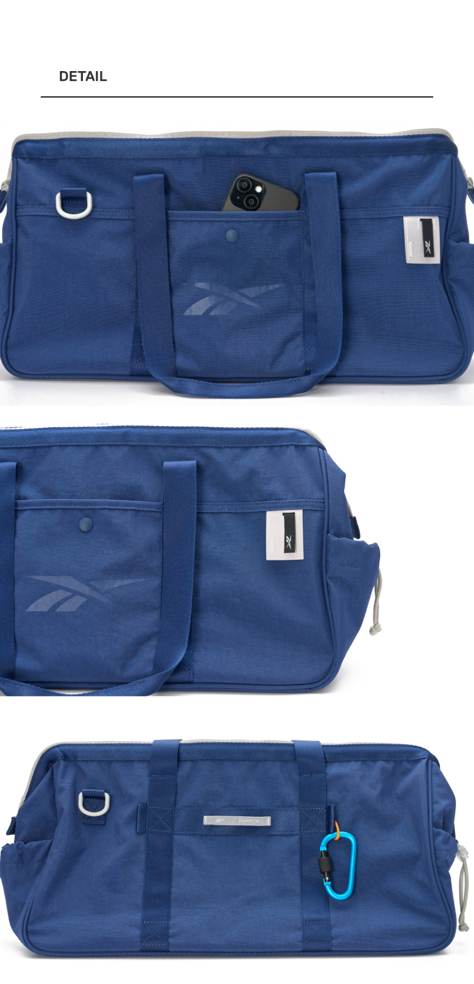 【REEBOK】 X RAWROW 3WAY ZIPPER DUFFLE BAG ★ 大人気 MUSINSA | RAWROW x Reebok Three Way Zipper Duffle Bag 900