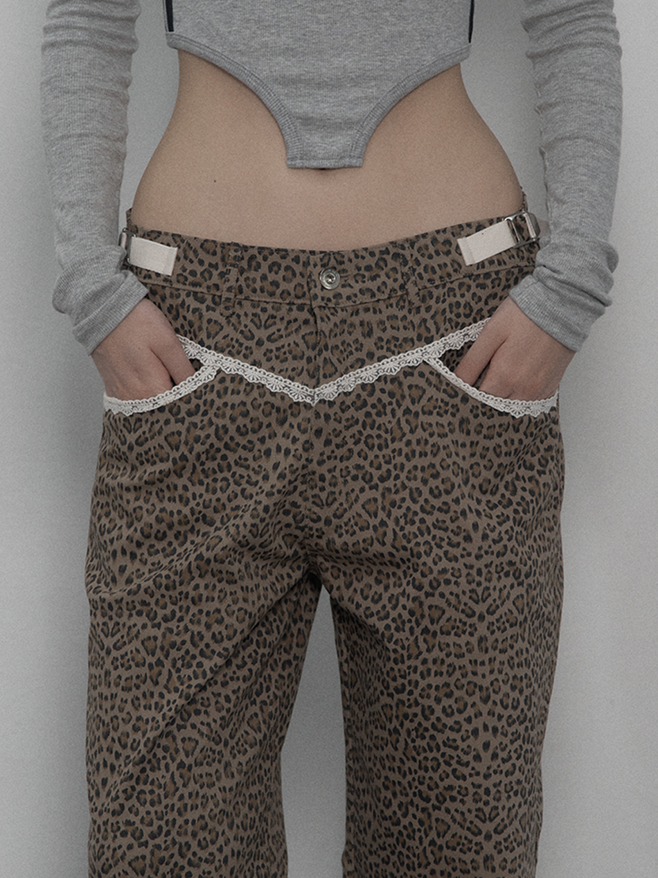 【SETUP-EXE】25ss LEOPARD LACE PANTS SETUP-EXE] LEOPARD LACE PANTS