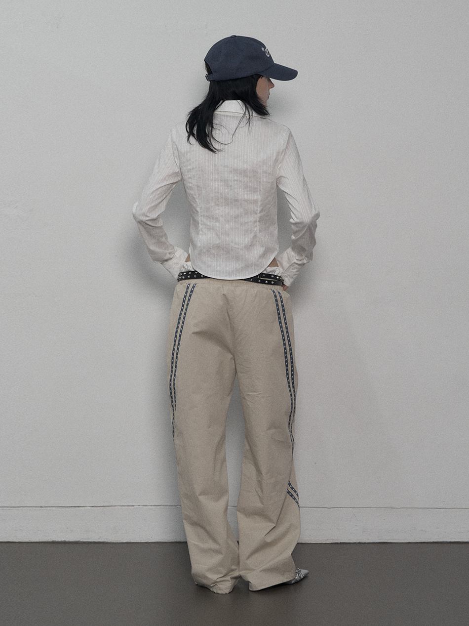 SETUP-EXE★韓国★人気★33 STAR LINE PANTS 2色 33 STAR LINE PANTS BEIGE - SETUP EXE | 60% - Asian Fashion