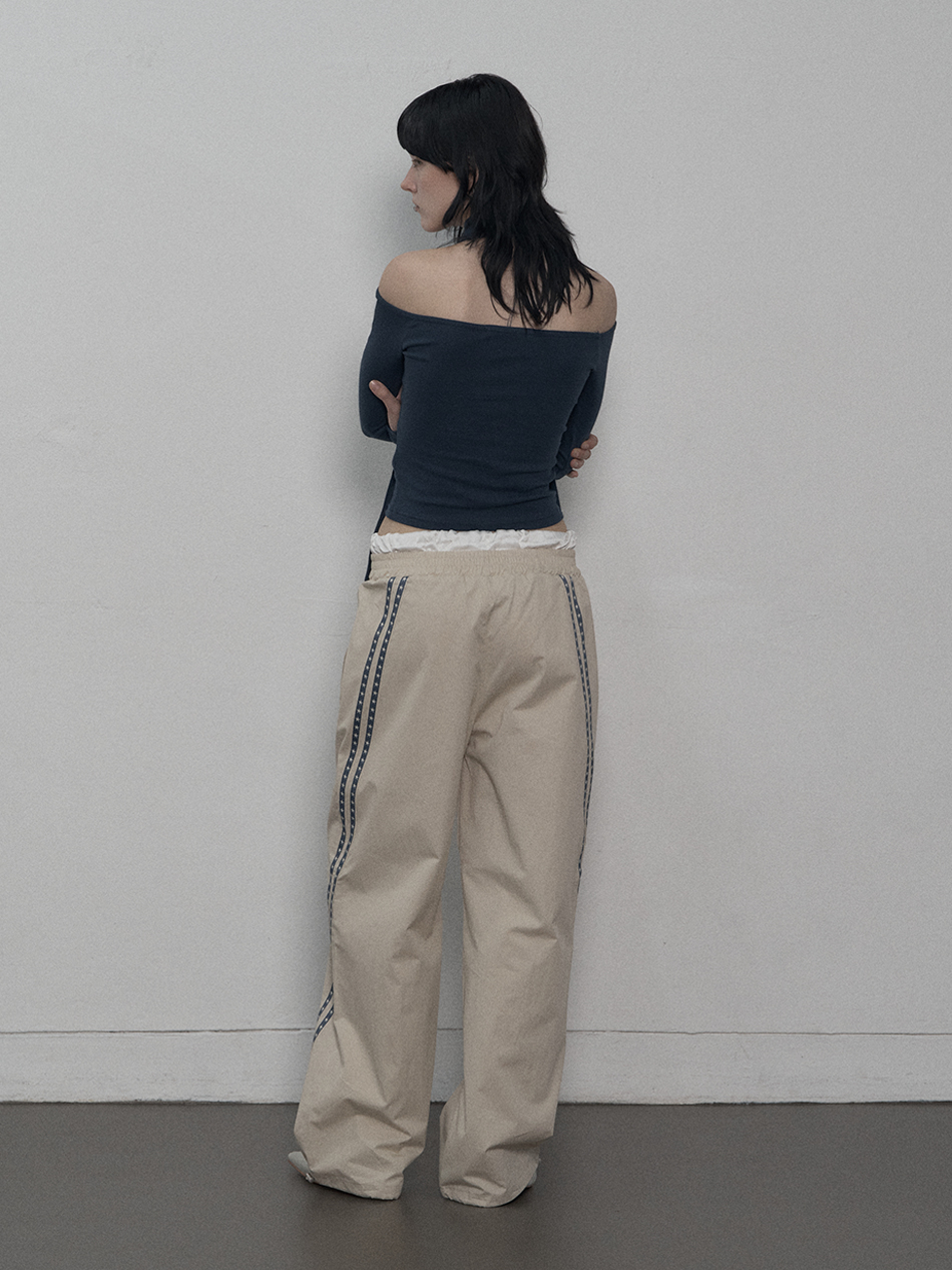【韓国人気】SETUPEXE FRILL 33 STAR LINE PANTS SETUP-EXE】33 STAR LINE PANTS | OUR BRAND,SETUP-EXE