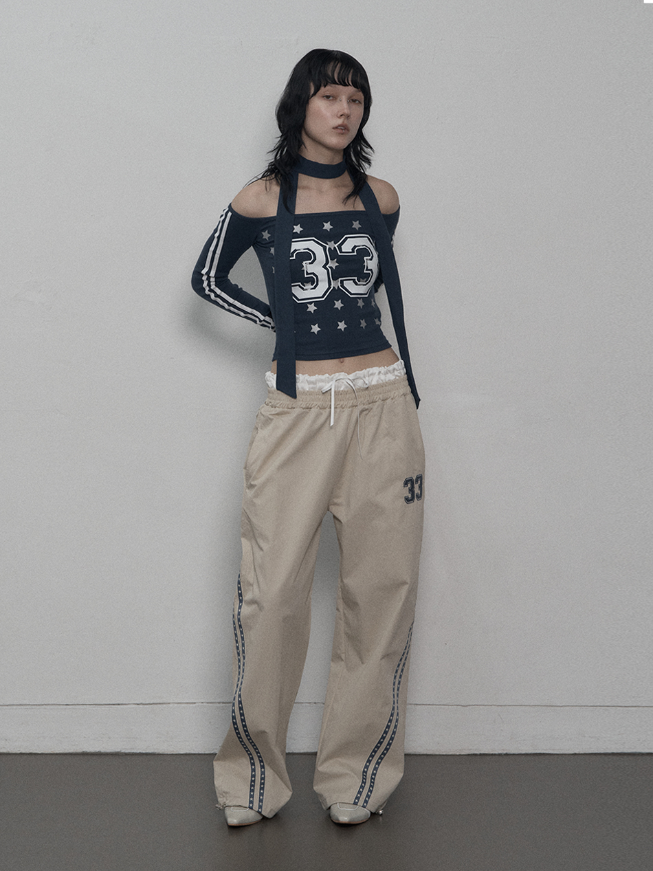 【韓国人気】SETUPEXE FRILL 33 STAR LINE PANTS SETUP-EXE】33 STAR LINE PANTS | OUR BRAND,SETUP-EXE