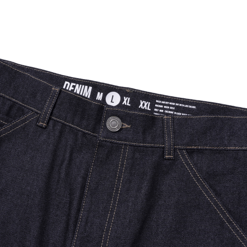 DOUBLE KNEE DENIM RAW DENIM