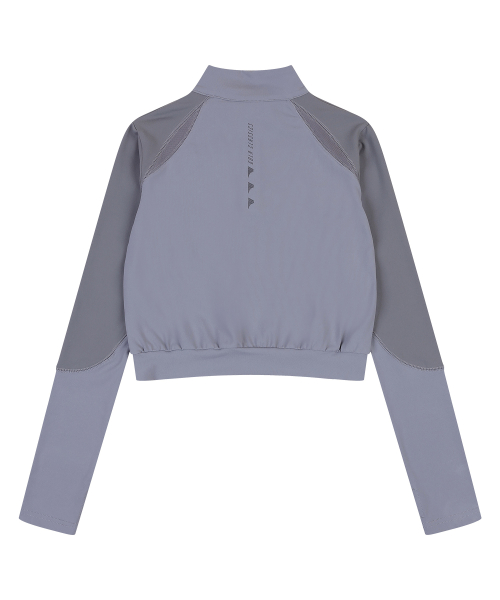 W ATHLETIC LONG SLEEVE HALF ZIP-UP [BLUE]