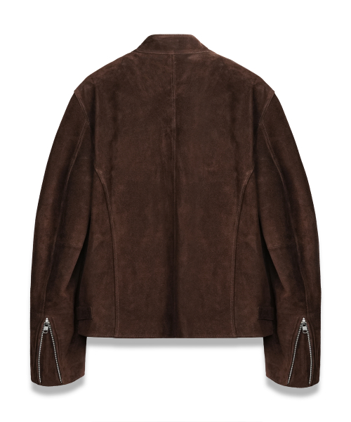 MUSINSA | DOFFJASON Premium cowhide suede biker jacket MOCHA