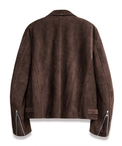 Классический одинарный жакет из замши Full-Up MOCHA