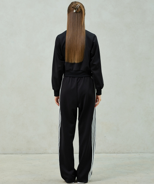 RIBBON JERSEY TRACK TOP / BLACK