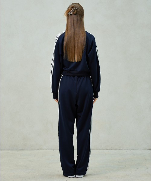 RIBBON JERSEY TRACK TOP / NAVY