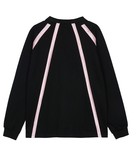 Glossy Lined Football Long sleeve Black