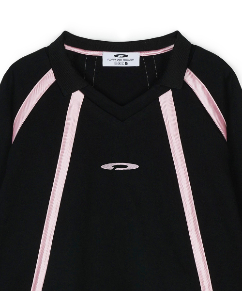 Glossy Lined Football Long sleeve Black