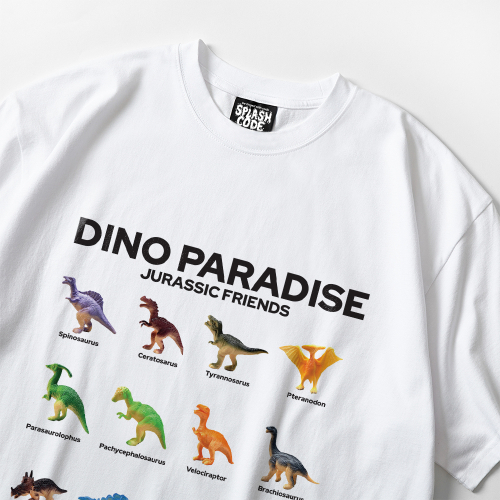 Белая футболка с коротким рукавом - Dino Paradise