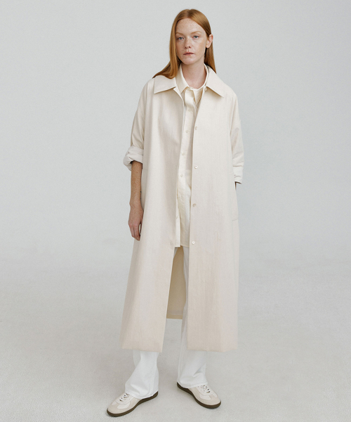 Однобортный тренч SLEEK (Ivory)
