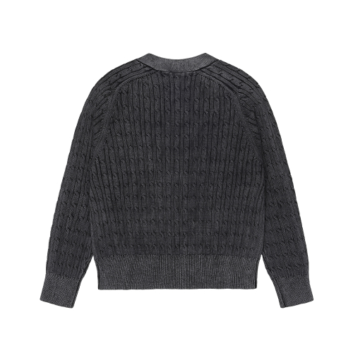 SAND WASHING KNIT CARDIGAN (чёрный)