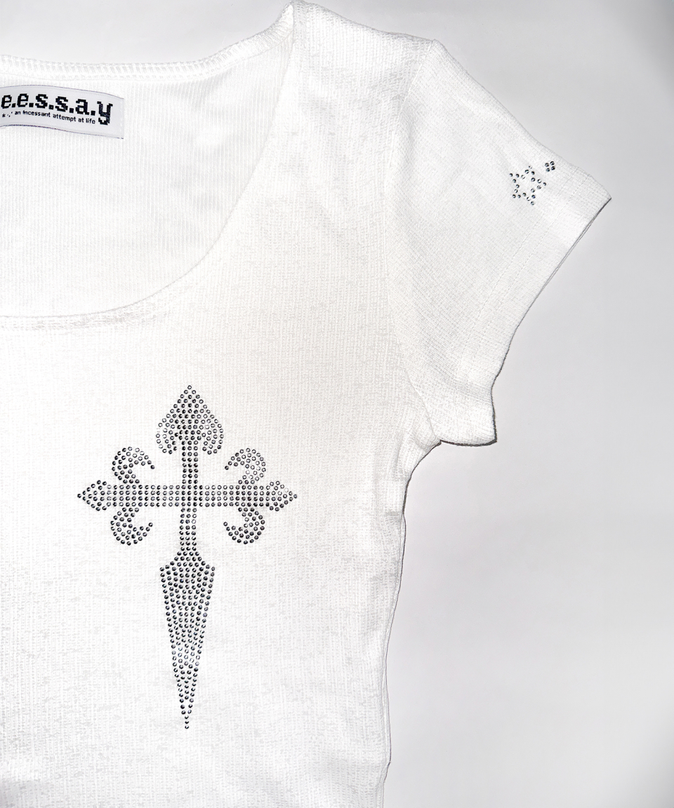 MUSINSA公式 | EESSAY TK Seraphic T-Shirt - Silver White