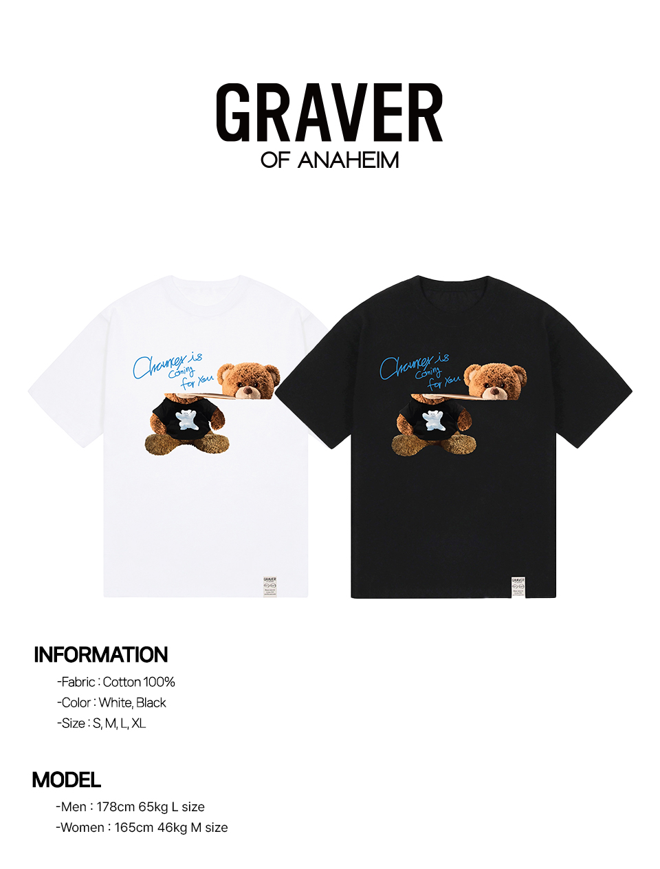 Tシャツ・カットソー [IMAGINARY X GRAVER] CUT HEAD BEAR SHORT SLEEVE TEE GRAVER(グレーバー) - 【IMAGONICAL X GRAVER 】 カットヘッド