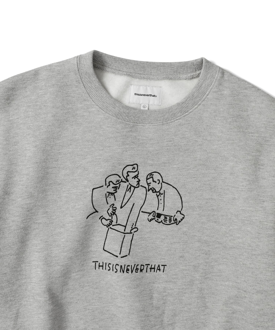 ★thisisneverthat★ TNT Yu Nagaba Graphic Tee Heather Grey N TNT Yu Nagaba Graphic Tee - thisisneverthat®