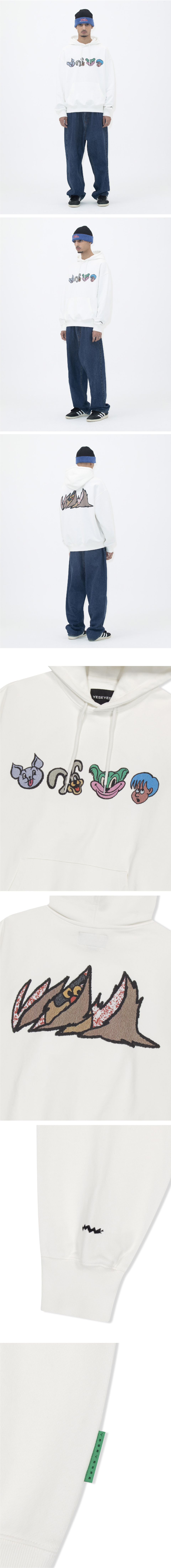 ◇YESEYESEE◇ PJW Friends Hoodie White MUSINSA | YESEYESEE PJW Friends Hoodie White