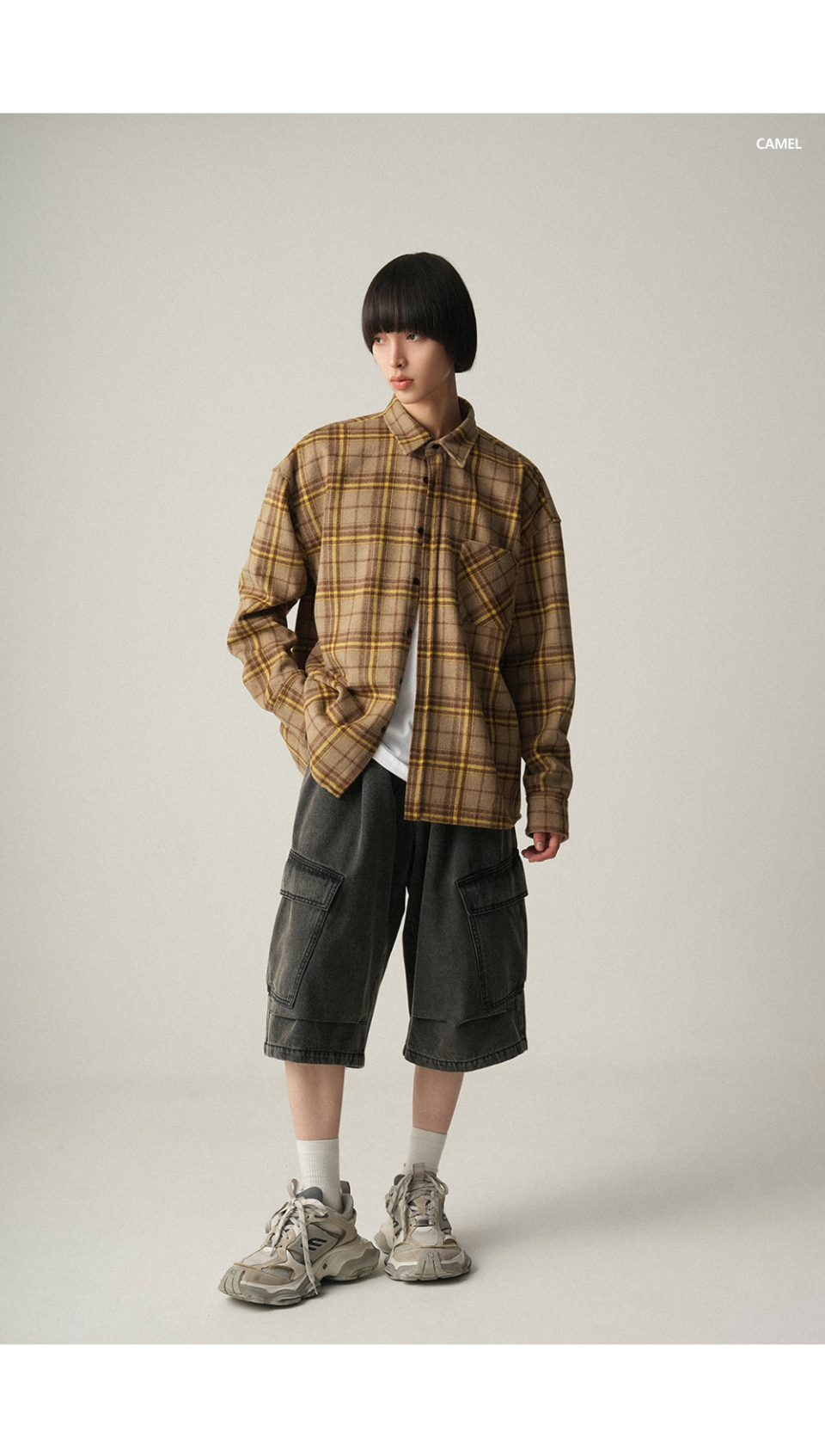 MUSINSA | AVANDRESS Jerry Check Shirt BEIGE