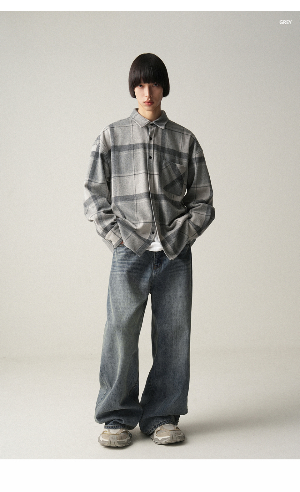 MUSINSA | AVANDRESS Jerry Check Shirt BEIGE